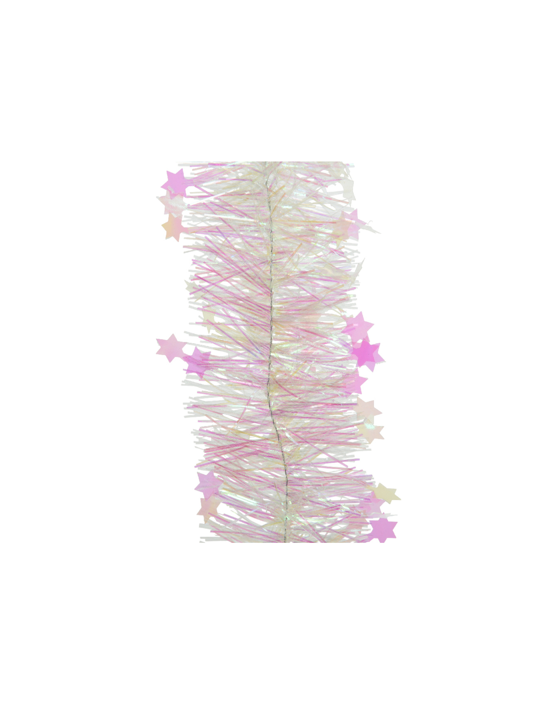 Schillernde Christbaum-Girlande mit Sternen pinkfarben 270 cm Schillernde Christbaum-Girlande mit Sternen pinkfarben 270 cm von KAEMING B.V.
