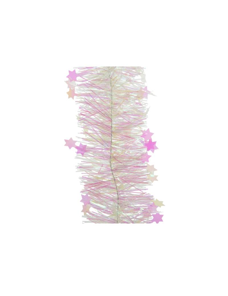 Schillernde Christbaum-Girlande mit Sternen pinkfarben 270 cm von KAEMING B.V.