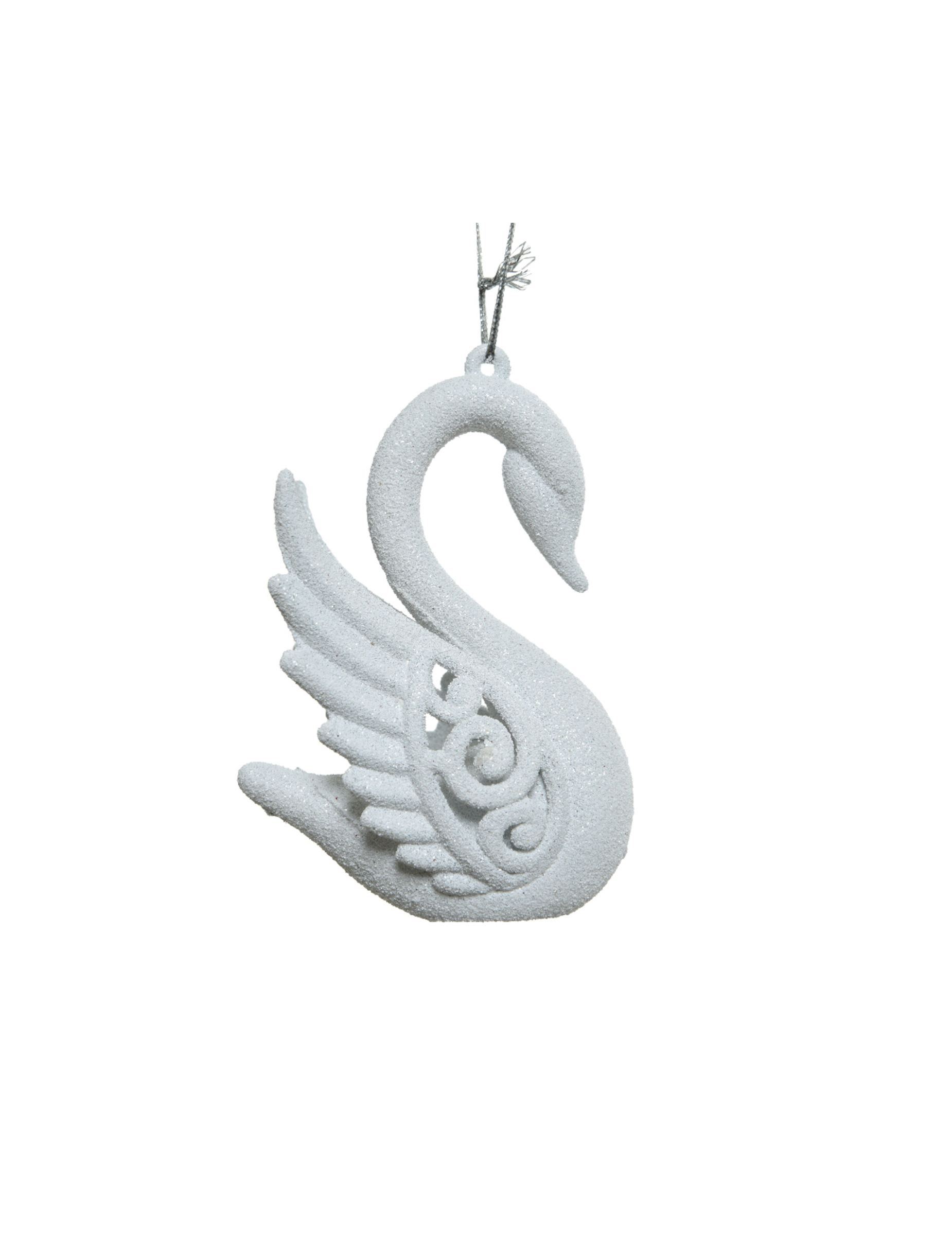 Schwanen-Anhänger Christbaumschmuck weiß 10 cm Schwanen-Anhänger Christbaumschmuck weiß 10 cm von KAEMING B.V.