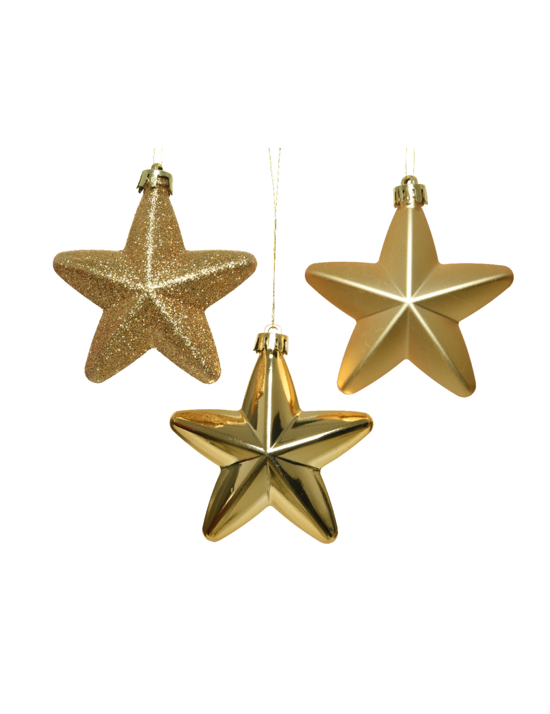 Sternen-Christbaumschmuck 6-teilig goldfarben 7,5 cm Sternen-Christbaumschmuck 6-teilig goldfarben 7,5 cm von KAEMING B.V.