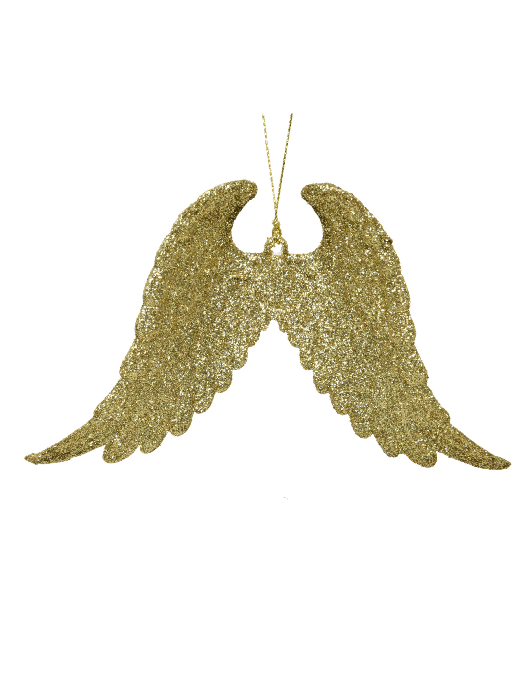 Weihnachtsanhänger Engelsflügel 10 cm Gold mit Glitzer Weihnachtsanhänger Engelsflügel 10 cm Gold mit Glitzer von KAEMING B.V.