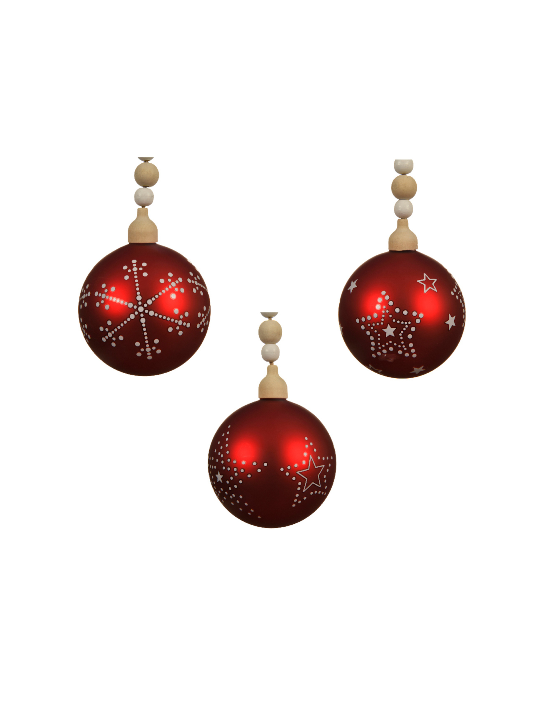 Weihnachtskugel mit Zufallsmuster rot 8 cm Weihnachtskugel mit Zufallsmuster rot 8 cm von KAEMING B.V.