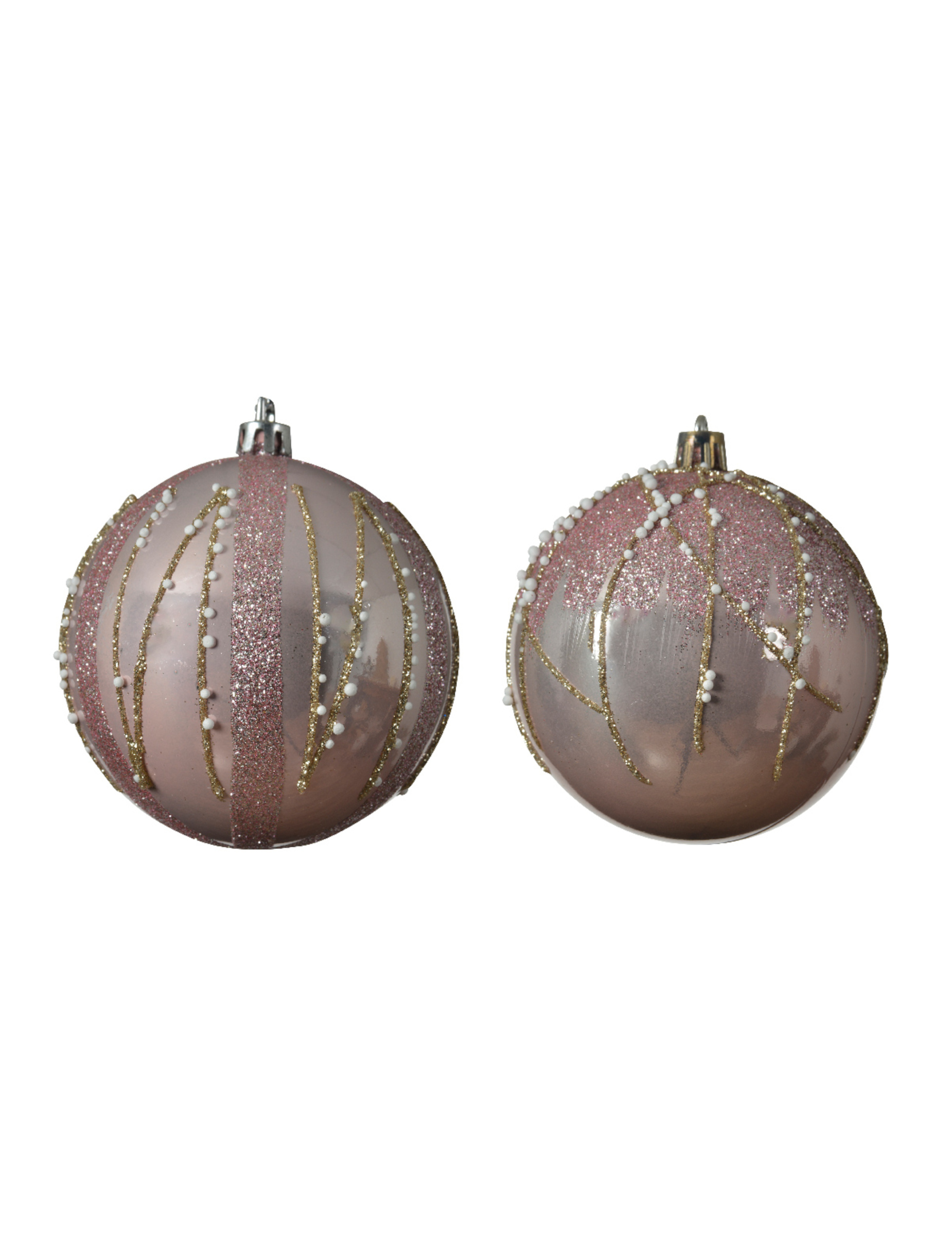 Weihnachtskugeln rosa 4 Stück 8 cm Weihnachtskugeln rosa 4 Stück 8 cm von KAEMING B.V.