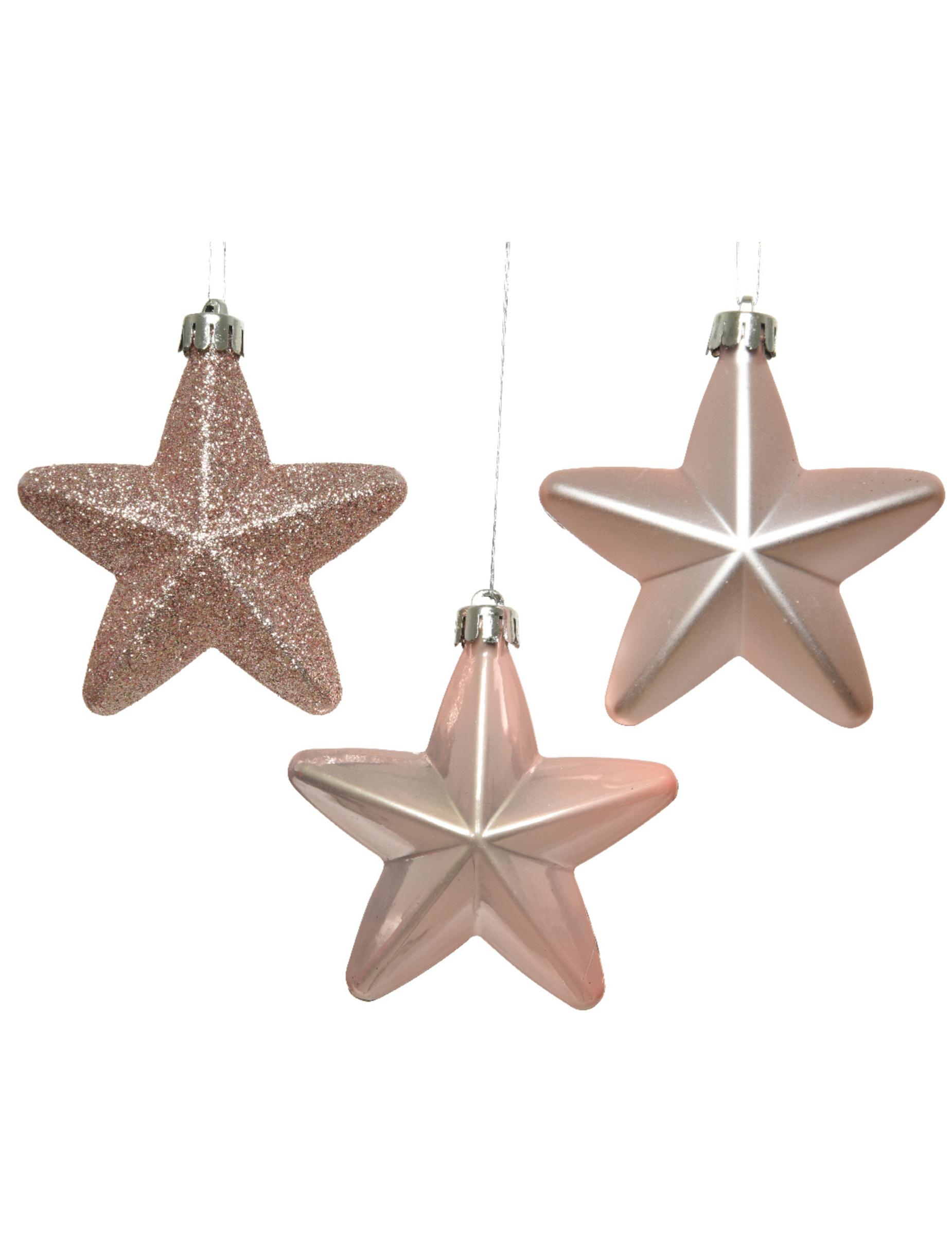 Weihnachtssterne Baumschmuck Christbaum-Aufhänger 6 Stück roségold 7,5 cm Weihnachtssterne Baumschmuck Christbaum-Aufhänger 6 Stück roségold 7,5 cm von KAEMING B.V.