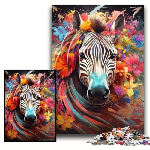 1000-teiliges Puzzle „Zebra“, 1000-teiliges Puzzle, Geburtstage, Weihnachten, Halloween, Thanksgiving, Ostern, Größe 26x38cm 1000-teiliges Puzzle „Zebra“, 1000-teiliges Puzzle, Geburtstage, Weihnachten, Halloween, Thanksgiving, Ostern, Größe 26x38cm von KAEUVBAOP