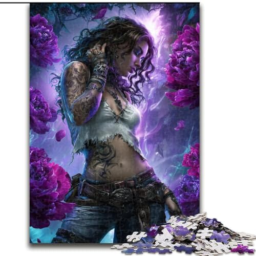 1000-teiliges Puzzle für Erwachsene, Fantasy Dark Girl Puzzle, pädagogisches Denkspiel, künstlerische Heim- und Bürodekoration, ab 14 Jahren, 50x75cm 1000-teiliges Puzzle für Erwachsene, Fantasy Dark Girl Puzzle, pädagogisches Denkspiel, künstlerische Heim- und Bürodekoration, ab 14 Jahren, 50x75cm von KAEUVBAOP
