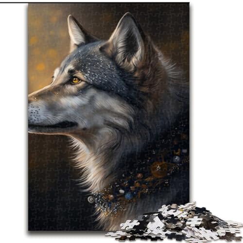 1000-teiliges Puzzle für Erwachsene, Fantasy-Wolf, aus Holz, lustiges Geschenk und Beschäftigung für Zuhause, 50x75cm, perfekt für Heimdekoration, Geburtstage, Feiertage und Geschenke von KAEUVBAOP