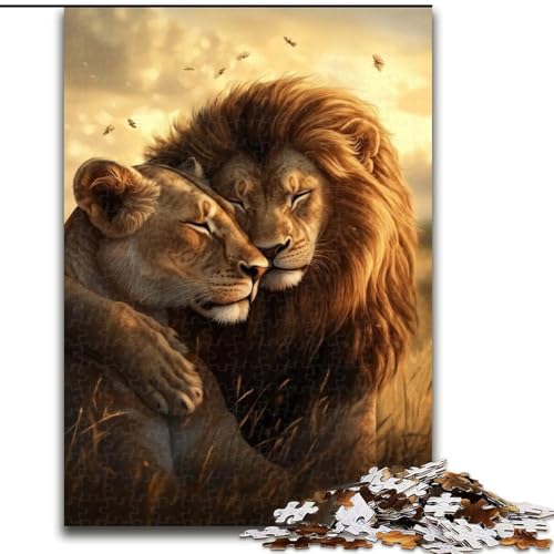 1000-teiliges Puzzle für Erwachsene, Grasland-Löwe-Puzzle, pädagogisches Denkspiel, künstlerische Heim- und Bürodekoration, ab 14 Jahren, 50x75cm 1000-teiliges Puzzle für Erwachsene, Grasland-Löwe-Puzzle, pädagogisches Denkspiel, künstlerische Heim- und Bürodekoration, ab 14 Jahren, 50x75cm von KAEUVBAOP