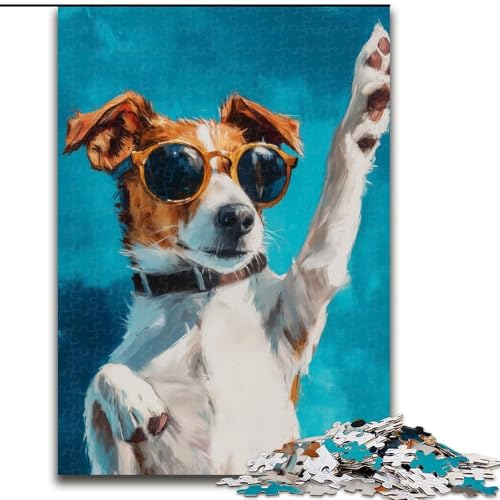 1000-teiliges Puzzle für Erwachsene, Happy Dog Puzzle, Denksportspiel für Teenager, Familienspieleabend, 50x75cm von KAEUVBAOP