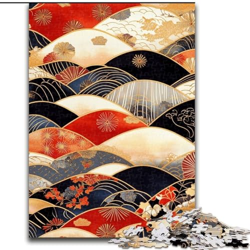 1000-teiliges Puzzle für Erwachsene, Japanisches Musterpuzzle, pädagogisches Denkspiel, künstlerische Heim- und Bürodekoration, ab 14 Jahren, 50x75cm 1000-teiliges Puzzle für Erwachsene, Japanisches Musterpuzzle, pädagogisches Denkspiel, künstlerische Heim- und Bürodekoration, ab 14 Jahren, 50x75cm von KAEUVBAOP