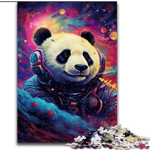 1000-teiliges Puzzle für Erwachsene, Kunsttier Panda aus Holz, perfekte DIY-Kunstdekoration oder Geburtstagsgeschenk, 50x75cm, Lernspielzeug für Teenager, Heimbüro-Dekor von KAEUVBAOP