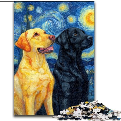 1000-teiliges Puzzle für Erwachsene, Labrador unter dem Nachthimmel, pädagogisches Denkspiel, künstlerische Heim- und Bürodekoration, ab 14 Jahren, 50x75cm 1000-teiliges Puzzle für Erwachsene, Labrador unter dem Nachthimmel, pädagogisches Denkspiel, künstlerische Heim- und Bürodekoration, ab 14 Jahren, 50x75cm von KAEUVBAOP