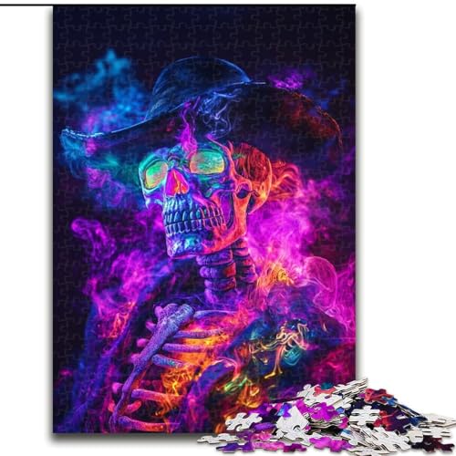 1000-teiliges Puzzle für Erwachsene, Rauchschädel-Puzzle, pädagogisches Denkspiel, künstlerische Heim- und Bürodekoration, ab 14 Jahren, 50x75cm von KAEUVBAOP
