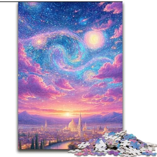 1000-teiliges Puzzle für Erwachsene, Regenbogen-Sonnenuntergang-Puzzle, pädagogisches Denkspiel, künstlerische Heim- und Bürodekoration, ab 14 Jahren, 50x75cm 1000-teiliges Puzzle für Erwachsene, Regenbogen-Sonnenuntergang-Puzzle, pädagogisches Denkspiel, künstlerische Heim- und Bürodekoration, ab 14 Jahren, 50x75cm von KAEUVBAOP