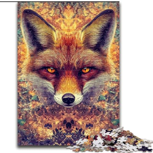 1000-teiliges Puzzle für Erwachsene, Sonnenblumen-Fuchs-Puzzle, Teenager, Paare und Freunde zum Geburtstag, Weihnachten, 50x75cm von KAEUVBAOP