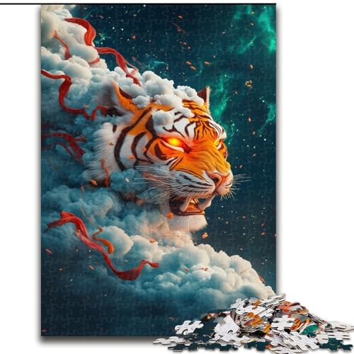 1000-teiliges Puzzle für Erwachsene, Tiger Cloud Puzzle, pädagogisches Denkspiel, künstlerische Heim- und Bürodekoration, ab 14 Jahren, 50x75cm 1000-teiliges Puzzle für Erwachsene, Tiger Cloud Puzzle, pädagogisches Denkspiel, künstlerische Heim- und Bürodekoration, ab 14 Jahren, 50x75cm von KAEUVBAOP