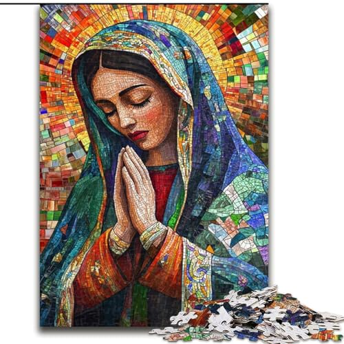 1000-teiliges Puzzle für Erwachsene, Unsere Liebe Frau von Guadalupe, Gebetspuzzle, pädagogisches Denkspiel, künstlerische Heim- und Bürodekoration, ab 14 Jahren, 50x75cm 1000-teiliges Puzzle für Erwachsene, Unsere Liebe Frau von Guadalupe, Gebetspuzzle, pädagogisches Denkspiel, künstlerische Heim- und Bürodekoration, ab 14 Jahren, 50x75cm von KAEUVBAOP