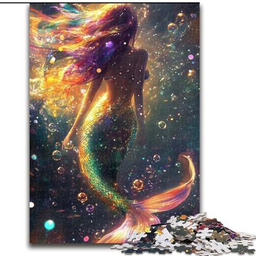 1000-teiliges Puzzle für Erwachsene, Unterwasser-Meerjungfrauen-Puzzle, pädagogisches Denkspiel, künstlerische Heim- und Bürodekoration, ab 14 Jahren, 50x75cm 1000-teiliges Puzzle für Erwachsene, Unterwasser-Meerjungfrauen-Puzzle, pädagogisches Denkspiel, künstlerische Heim- und Bürodekoration, ab 14 Jahren, 50x75cm von KAEUVBAOP