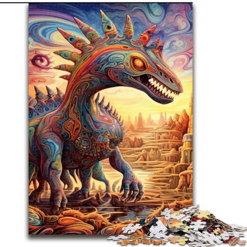 1000-teiliges Puzzle für Erwachsene, antike Dinosaurier, aus Holz, Aktivität zu Hause für Feiertage, Geburtstage und Familienspieleabende, 50x75cm, für interaktives Familienspiel von KAEUVBAOP