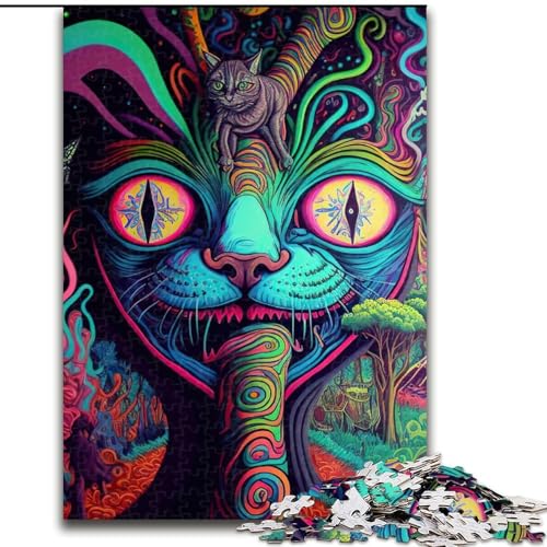 1000-teiliges Puzzle für Erwachsene, psychedelisch, aus Holz, perfektes DIY-Kunstdekor oder Geburtstagsgeschenk, 50x75cm, Lernspielzeug für Teenager, Heimbüro-Dekor von KAEUVBAOP