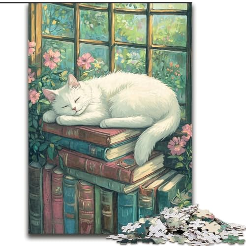 1000-teiliges Puzzle für Erwachsene, schlafende Katze, pädagogisches Denkspiel, künstlerische Heim- und Bürodekoration, ab 14 Jahren, 50x75cm 1000-teiliges Puzzle für Erwachsene, schlafende Katze, pädagogisches Denkspiel, künstlerische Heim- und Bürodekoration, ab 14 Jahren, 50x75cm von KAEUVBAOP