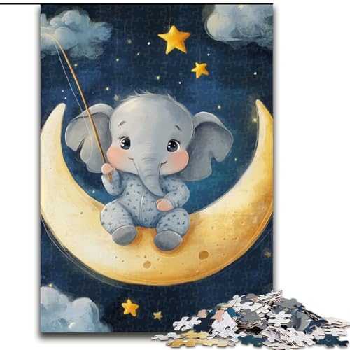 1000-teiliges Puzzle für Erwachsene, schlafender Elefant, pädagogisches Denkspiel, künstlerische Heim- und Bürodekoration, ab 14 Jahren, 50x75cm 1000-teiliges Puzzle für Erwachsene, schlafender Elefant, pädagogisches Denkspiel, künstlerische Heim- und Bürodekoration, ab 14 Jahren, 50x75cm von KAEUVBAOP