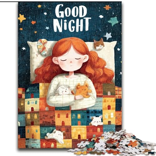1000-teiliges Puzzle für Erwachsene, schlafendes Mädchen, pädagogisches Denkspiel, künstlerische Heim- und Bürodekoration, ab 14 Jahren, 50x75cm 1000-teiliges Puzzle für Erwachsene, schlafendes Mädchen, pädagogisches Denkspiel, künstlerische Heim- und Bürodekoration, ab 14 Jahren, 50x75cm von KAEUVBAOP