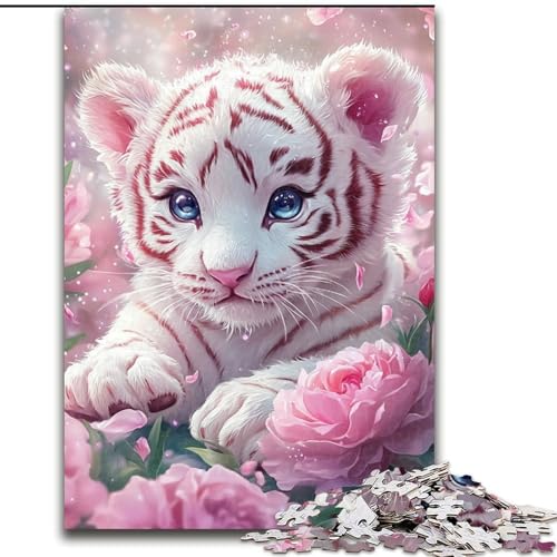 1000-teiliges Puzzle für Erwachsene, weißer Tiger, pädagogisches Denkspiel, künstlerische Heim- und Bürodekoration, ab 14 Jahren, 50x75cm 1000-teiliges Puzzle für Erwachsene, weißer Tiger, pädagogisches Denkspiel, künstlerische Heim- und Bürodekoration, ab 14 Jahren, 50x75cm von KAEUVBAOP