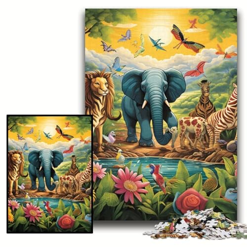 Art Animal World Puzzle, 1000 Teile für Erwachsene, Holzpuzzle für Teenager und Jugendliche, ideales Geburtstags, Größe 50x75cm Art Animal World Puzzle, 1000 Teile für Erwachsene, Holzpuzzle für Teenager und Jugendliche, ideales Geburtstags, Größe 50x75cm von KAEUVBAOP