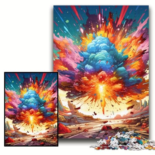Buntes Explosions-Puzzle, 1000 Teile, für Erwachsene, Holzpuzzle für Teenager und Jugendliche, ideales Geburtstags, Größe 50x75cm Buntes Explosions-Puzzle, 1000 Teile, für Erwachsene, Holzpuzzle für Teenager und Jugendliche, ideales Geburtstags, Größe 50x75cm von KAEUVBAOP