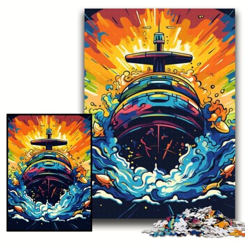 Buntes U-Boot-Puzzle 1000 Teile für Erwachsene. Holzpuzzle für Erwachsene. Anspruchsvolles Denkspiel für Teenager, Spaß für den Familienspieleabend. Größe 50x75cm Buntes U-Boot-Puzzle 1000 Teile für Erwachsene. Holzpuzzle für Erwachsene. Anspruchsvolles Denkspiel für Teenager, Spaß für den Familienspieleabend. Größe 50x75cm von KAEUVBAOP