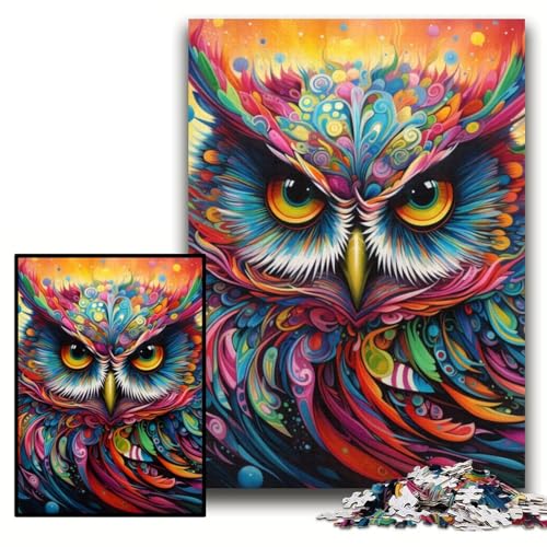 Color Owl 1000-teiliges Puzzle für Erwachsene, anspruchsvolles Denkspiel für Teenager, Spaß für den Spieleabend mit der Familie, Größe 26x38cm Color Owl 1000-teiliges Puzzle für Erwachsene, anspruchsvolles Denkspiel für Teenager, Spaß für den Spieleabend mit der Familie, Größe 26x38cm von KAEUVBAOP