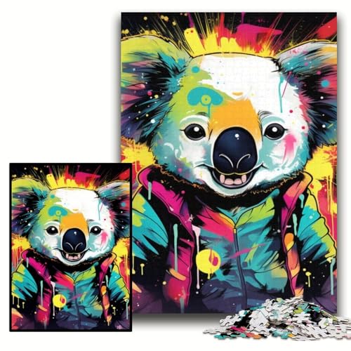 Erdmännchen-Graffiti-Gemälde, 1000-teiliges Puzzle, anspruchsvolles Denkspiel für Teenager, Größe 50x75cm Erdmännchen-Graffiti-Gemälde, 1000-teiliges Puzzle, anspruchsvolles Denkspiel für Teenager, Größe 50x75cm von KAEUVBAOP