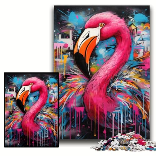 Flamingo-Graffiti-Puzzle mit 1000 Teilen für Erwachsene. Anspruchsvolles Denkspiel für Teenager, Spaß für den Spieleabend mit der Familie. Größe 50x75cm Flamingo-Graffiti-Puzzle mit 1000 Teilen für Erwachsene. Anspruchsvolles Denkspiel für Teenager, Spaß für den Spieleabend mit der Familie. Größe 50x75cm von KAEUVBAOP