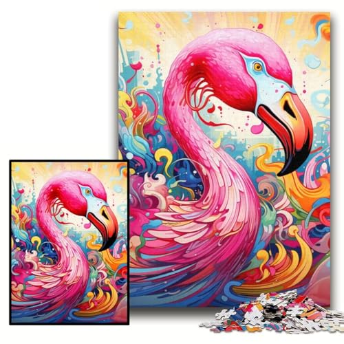 Flamingo-Puzzle, 1000 Teile, für Erwachsene, Papppuzzle für Erwachsene, ideal für Familienspaß, Entspannung, Größe 26x38cm Flamingo-Puzzle, 1000 Teile, für Erwachsene, Papppuzzle für Erwachsene, ideal für Familienspaß, Entspannung, Größe 26x38cm von KAEUVBAOP