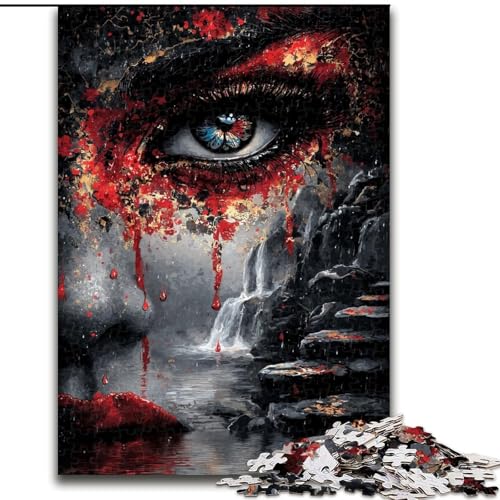 JigsawPuzzle 1000 Teile für Erwachsene Magisches Gesicht Puzzle Spiel für Erwachsene Geschenk Familieninteraktives Spiel Gehirnherausforderung Geschenk 50X75CM von KAEUVBAOP