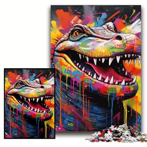 Krähen-Graffiti-Puzzle, 1000 Teile, anspruchsvolles Denkspiel für Teenager, Größe 50x75cm von KAEUVBAOP