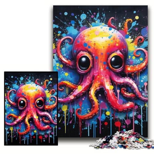 Oktopus-Puzzle mit 1000 Teilen, anspruchsvolles Denkspiel für Teenager, Größe 26x38cm Oktopus-Puzzle mit 1000 Teilen, anspruchsvolles Denkspiel für Teenager, Größe 26x38cm von KAEUVBAOP