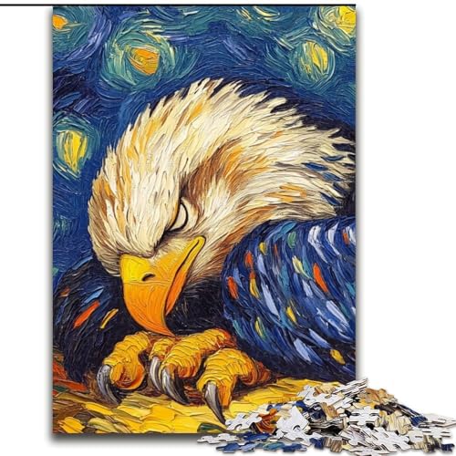 Puzzle 1000 Teile, Adler-Nachthimmel, aus Holz, perfekt für Familienspaß an Geburtstagen, Weihnachten, 50x75cm, pädagogisches und unterhaltsames Indoor-Spiel für die Heimdekoration Puzzle 1000 Teile, Adler-Nachthimmel, aus Holz, perfekt für Familienspaß an Geburtstagen, Weihnachten, 50x75cm, pädagogisches und unterhaltsames Indoor-Spiel für die Heimdekoration von KAEUVBAOP