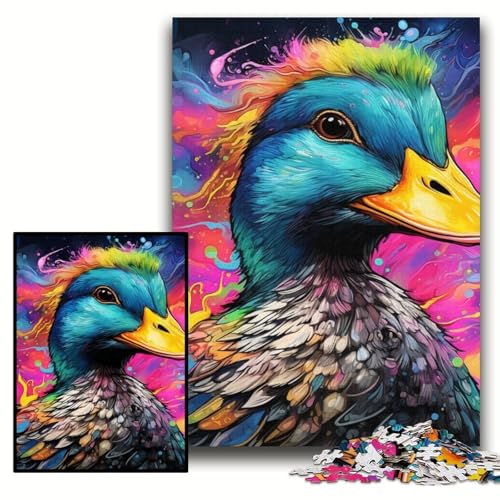 Puzzle 1000 Teile, Jigsaw Art Duck, Puzzles für Erwachsene 1000 für Jugendliche, Lernspiele, Geschenke, Größe 50x75cm von KAEUVBAOP