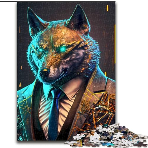 Puzzle 1000 Teile, Wolf-Manager im Anzug, aus Holz, perfekt für Familienspaß an Geburtstagen, Weihnachten, 50x75cm, pädagogisches und unterhaltsames Indoor-Spiel für die Heimdekoration Puzzle 1000 Teile, Wolf-Manager im Anzug, aus Holz, perfekt für Familienspaß an Geburtstagen, Weihnachten, 50x75cm, pädagogisches und unterhaltsames Indoor-Spiel für die Heimdekoration von KAEUVBAOP