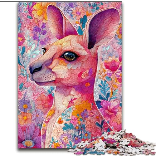 Puzzle 1000 Teile Blumenkänguru-Puzzle Kreatives Familienspiel & Heimdekoration, Teenager 50X75CM von KAEUVBAOP