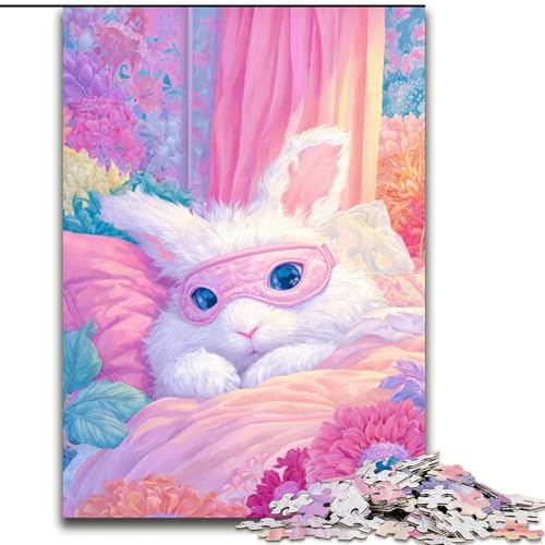 Puzzle 1000 Teile Kaninchenpuzzle Kreatives Familienspiel & Heimdekoration, Teenager 50X75CM von KAEUVBAOP