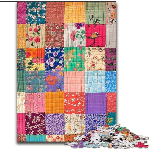 Puzzle 1000 Teile für Erwachsene, Blumencollage-Puzzle, anspruchsvolles Denkspiel für Teenager, Spaß für den Familienspielabend, 50x75cm von KAEUVBAOP