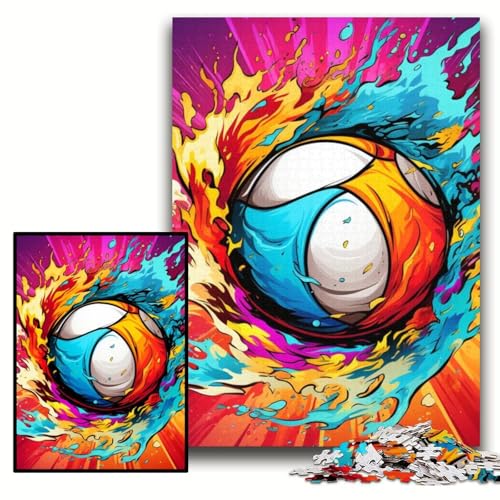 Puzzle 1000 Teile für Erwachsene, Bunter Volleyball, Unmögliches Puzzle für Erwachsene, Größe 50x75cm, Denksportaufgabe, Spiel für Erwachsene, interaktive Familienaktivität Puzzle 1000 Teile für Erwachsene, Bunter Volleyball, Unmögliches Puzzle für Erwachsene, Größe 50x75cm, Denksportaufgabe, Spiel für Erwachsene, interaktive Familienaktivität von KAEUVBAOP