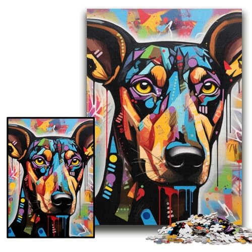 Puzzle 1000 Teile für Erwachsene, Dobermann-Graffiti-Puzzle für Erwachsene, Größe 26x38cm, Denksportaufgabe, Spiel für Erwachsene, interaktive Aktivität für die Familie Puzzle 1000 Teile für Erwachsene, Dobermann-Graffiti-Puzzle für Erwachsene, Größe 26x38cm, Denksportaufgabe, Spiel für Erwachsene, interaktive Aktivität für die Familie von KAEUVBAOP