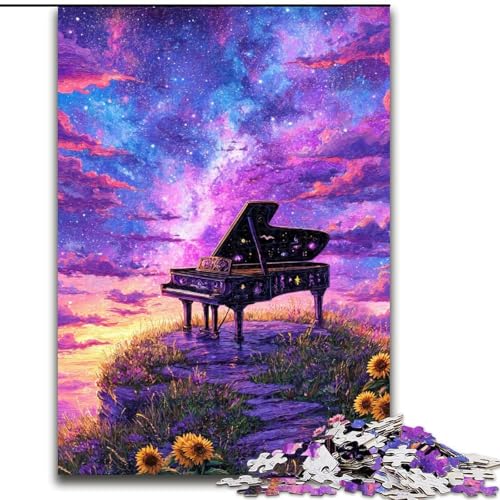 Puzzle 1000 Teile für Erwachsene, Dream Piano Puzzle, interaktives Familienspiel, ideal für Teenager, Denksportaufgabe, Geschenk, 50x75cm von KAEUVBAOP