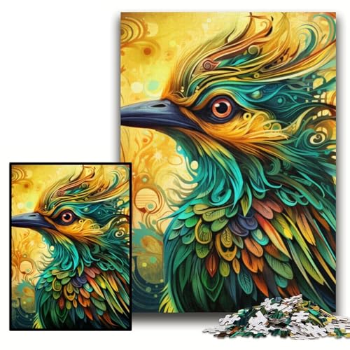 Puzzle 1000 Teile für Erwachsene, Grüner Spatz, Puzzle für Erwachsene, Größe 26x38cm, Gehirn-Herausforderung, Geschenk, pädagogische Aktivität für Teenager von KAEUVBAOP