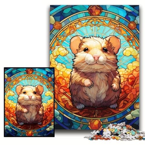 Puzzle 1000 Teile für Erwachsene, Hamster-Puzzle für Erwachsene, 1000 Teile, spannende Aktivität für den Familienspieleabend, Größe 26x38cm Puzzle 1000 Teile für Erwachsene, Hamster-Puzzle für Erwachsene, 1000 Teile, spannende Aktivität für den Familienspieleabend, Größe 26x38cm von KAEUVBAOP