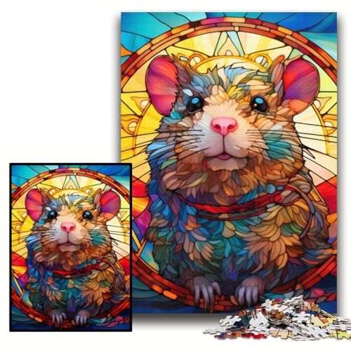 Puzzle 1000 Teile für Erwachsene, Hamster-Puzzle für Erwachsene, Größe 26x38cm, Gehirn-Herausforderung, Geschenk, pädagogische Aktivität für Teenager von KAEUVBAOP